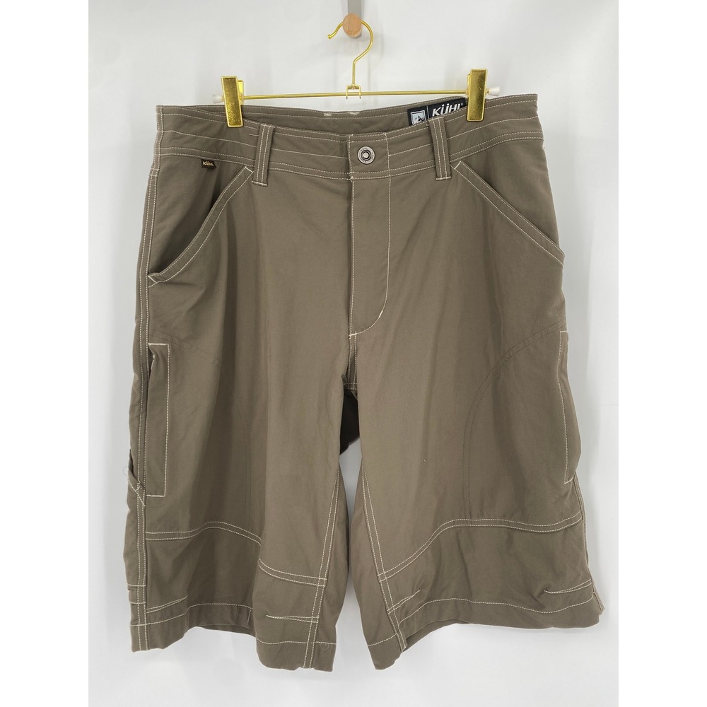 Kuhl Shorts Mens 34 Brown Hiking Cargo Lightweight Stretch